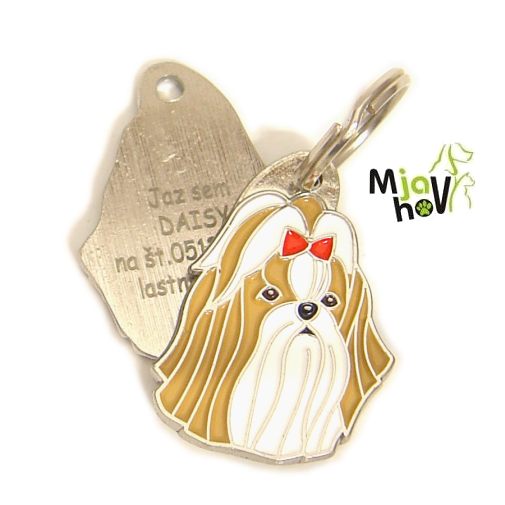 identificação-cães-shih-tzu-marrom-vermelho-gravados.jpg Placas identificação para cães, gravados, personalizados MjavHov - loja virtual
